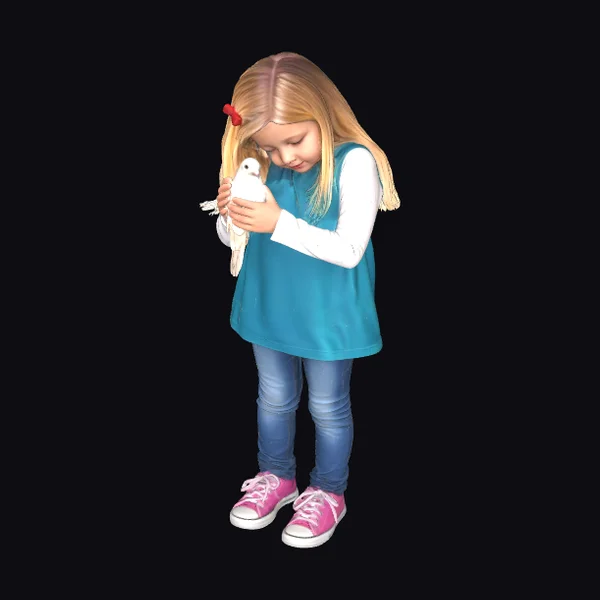 Little Girl with Dove