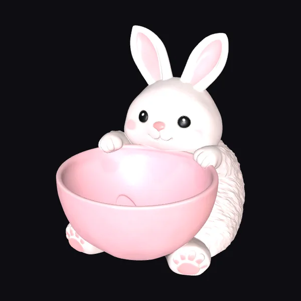 Pink Bowl Bunny