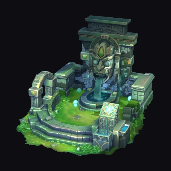 Ancient Stone Face Fountain