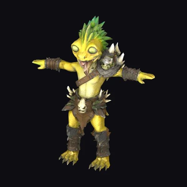 Yellow Scaly Lizard Creature