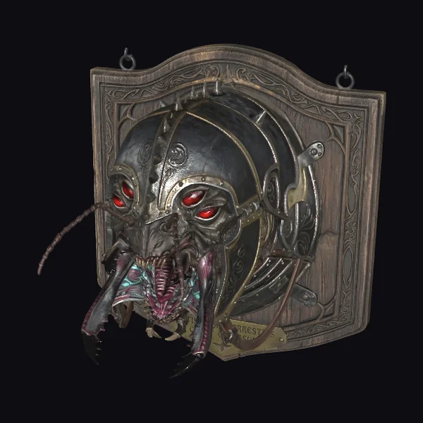 Alien Insectoid Helmet Plaque