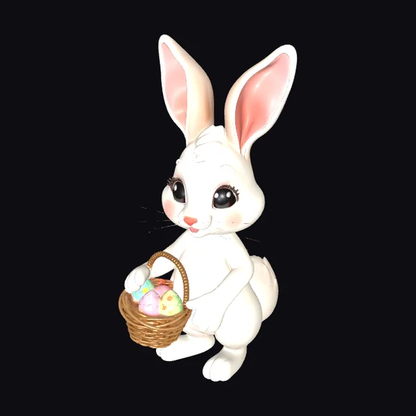Cute White Easter Bunny