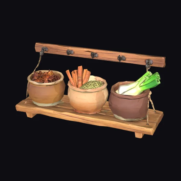 Spice Hanging Wooden Rack