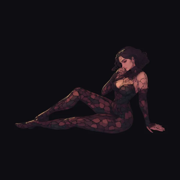 Woman in Mosaic Suit