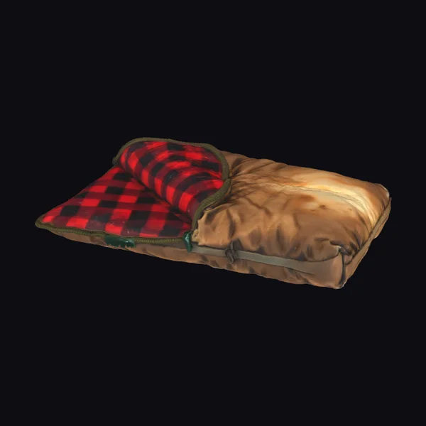 Plaid Lined Sleeping Bag