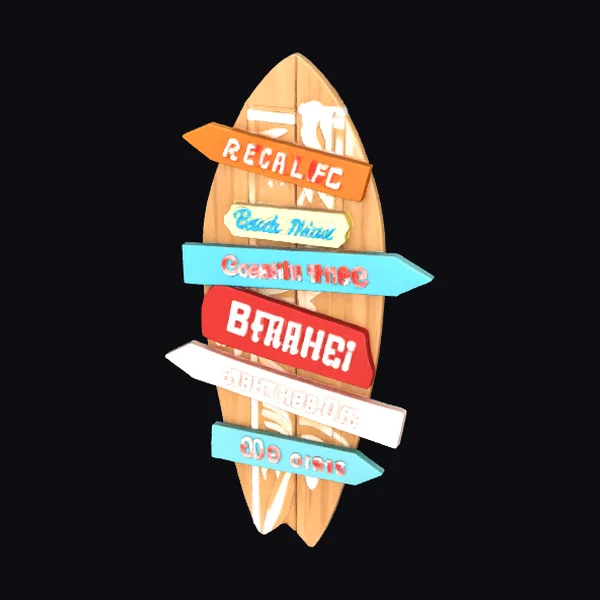 Surfboard Welcome Sign