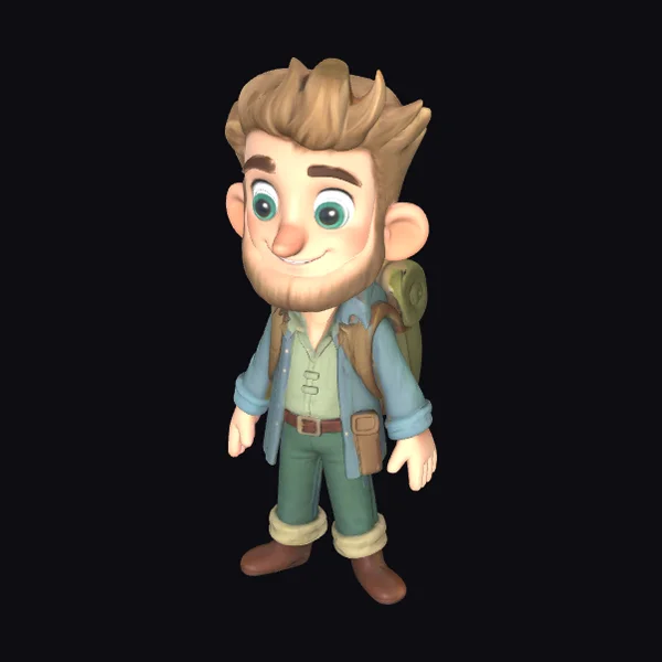 Cartoon Explorer Character