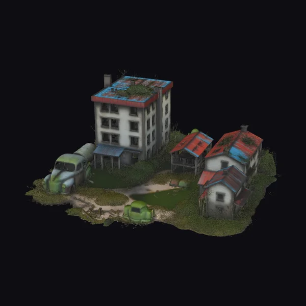 Abandoned Village Scene