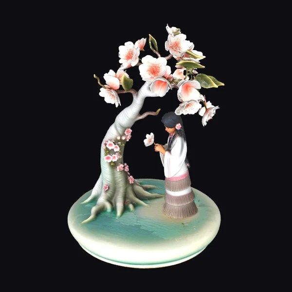 Woman Under Cherry Blossom