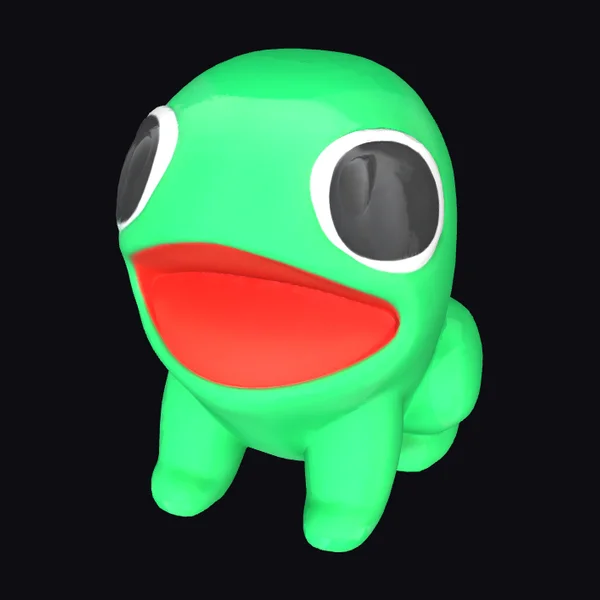 Green Smiling Frog Toy