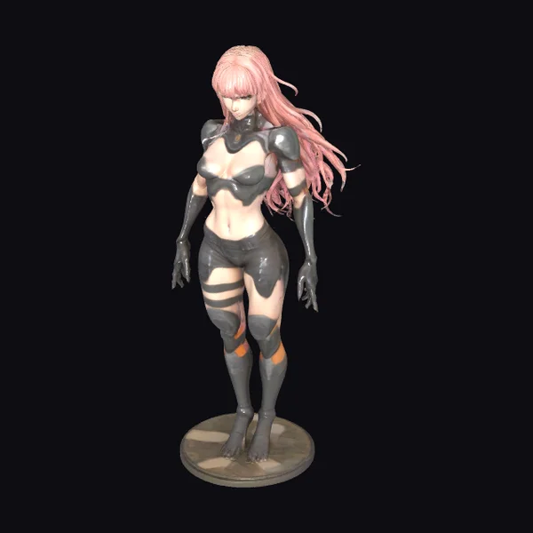 Anime Cyberpunk Female Warrior