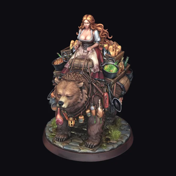 Woman Riding Large Bear