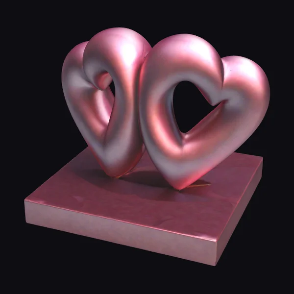 Interlocking Hearts Sculpture