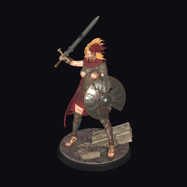 Warrior with Sword Shield