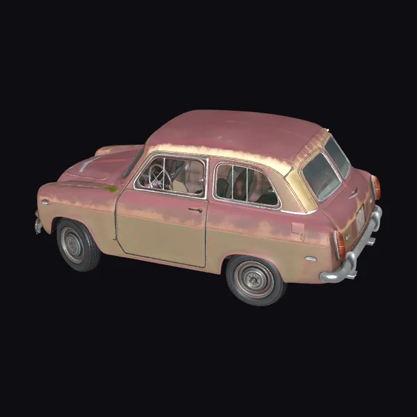 Abandoned Low Poly Car