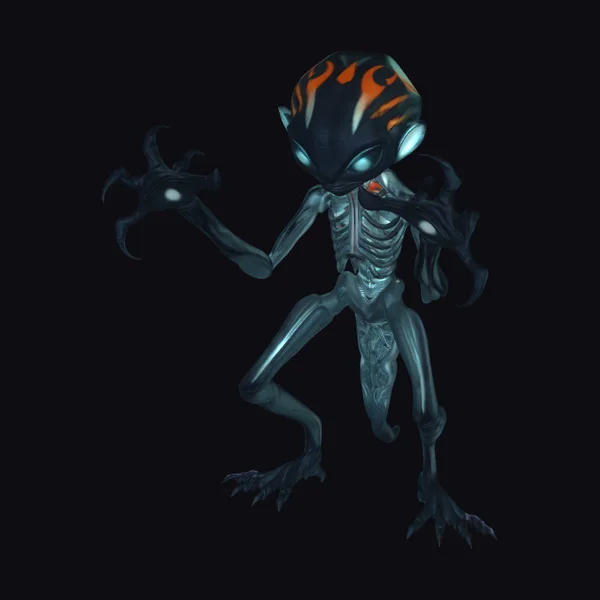 Alien Creature with Glowing Eyes