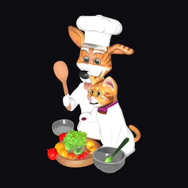 Chef Dog and Cat