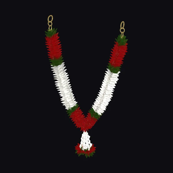 Red White Flower Lei