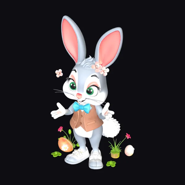 Stylized Easter Bunny Character