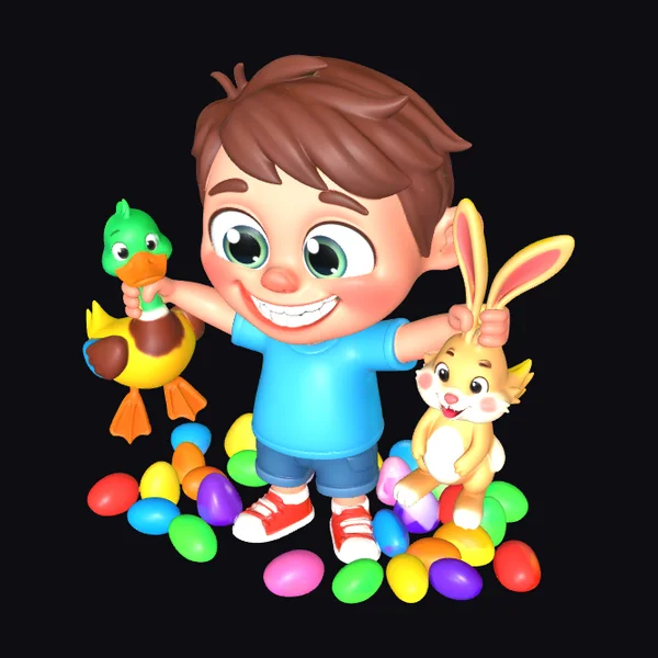 Easter Boy with Toys