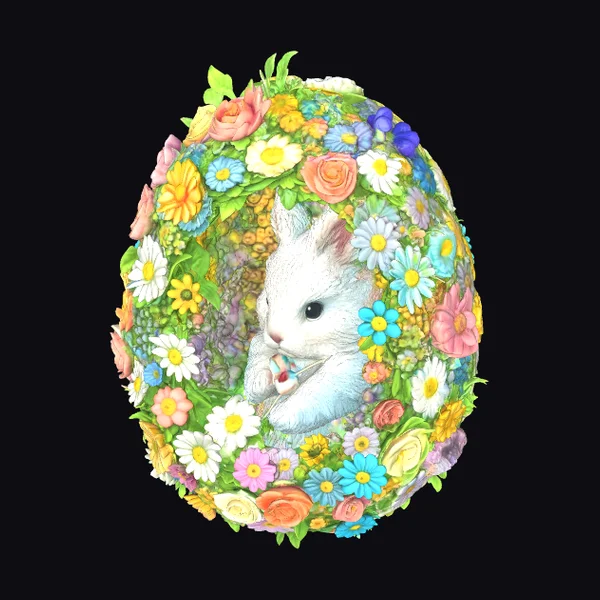 Easter Bunny Flower Nest
