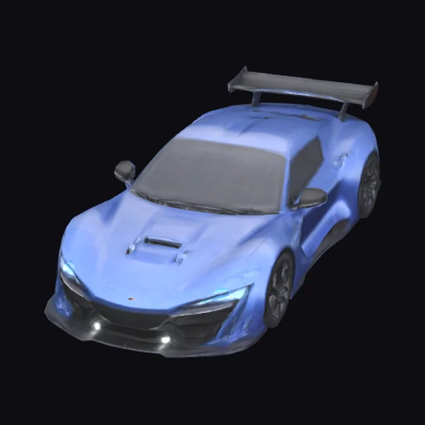 Blue Racing Car