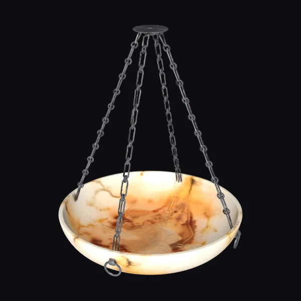 Alabaster Bowl Ceiling Light