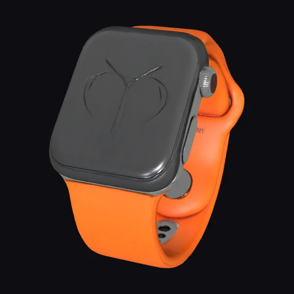 Orange Smartwatch with Black Face