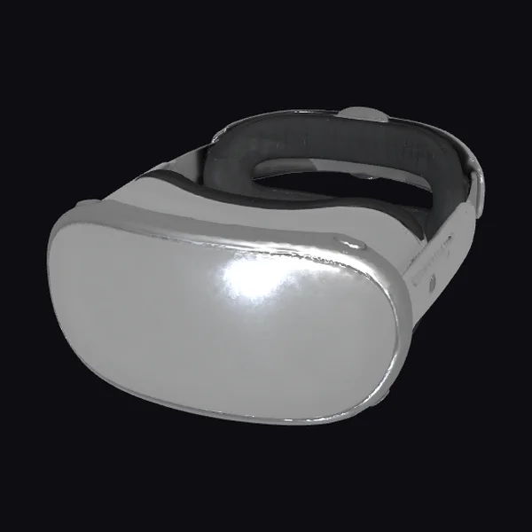 Silver VR Headset Device