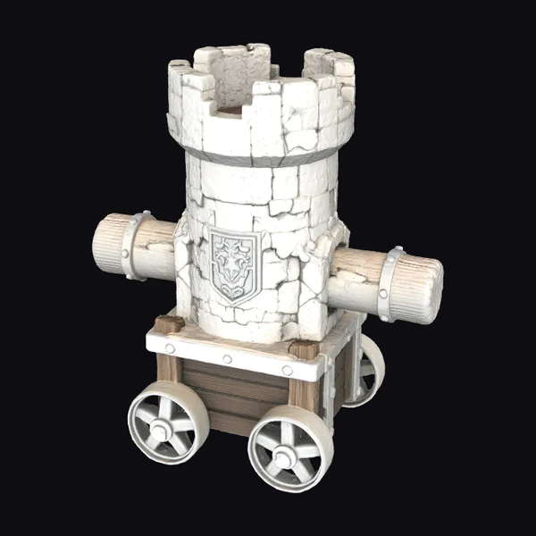 Medieval Stone Fort Cannon