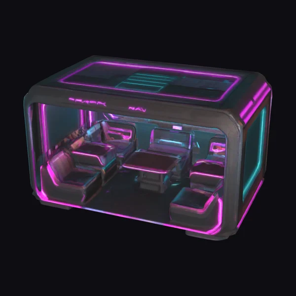 Cyberpunk Modular Kiosk Interior