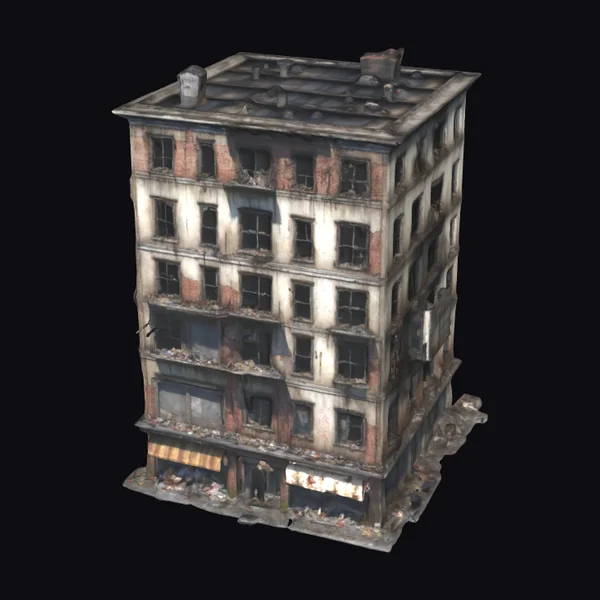 Abandoned Downtown Apartment Building