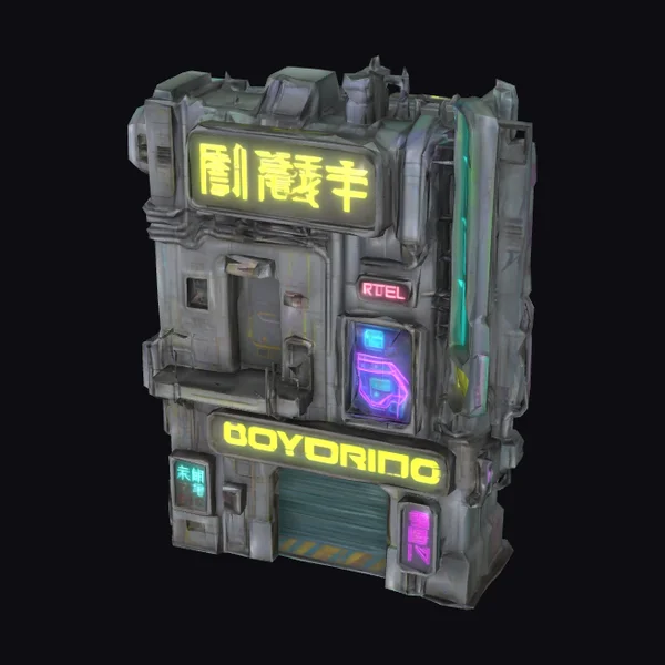 Cyberpunk Building Facade
