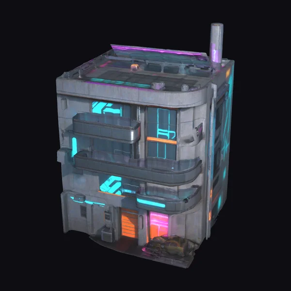 Futuristic 3 Story Building
