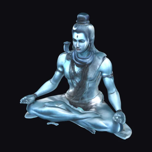 Blue Shiva Meditation Pose