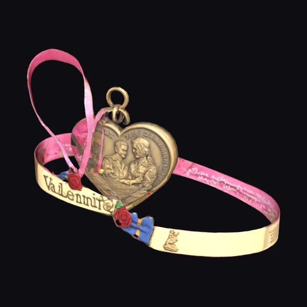Heart Shaped Valentine Medal