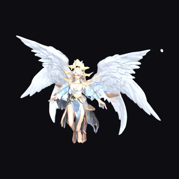 Winged Angelic Female Figure