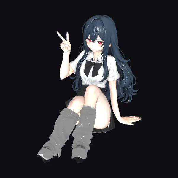 Anime Girl Peace Sign