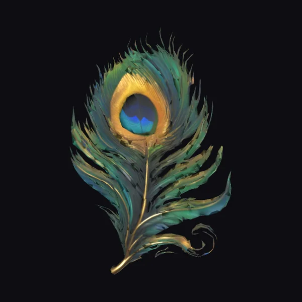 Vibrant Peacock Feather