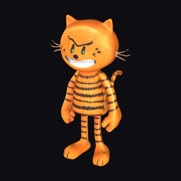 Angry Orange Cartoon Cat