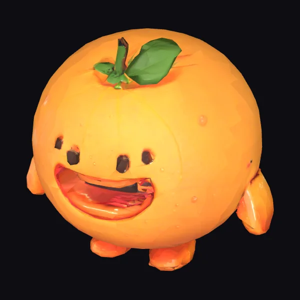 Smiling Orange Character