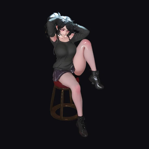 Anime Style Pregnant Woman