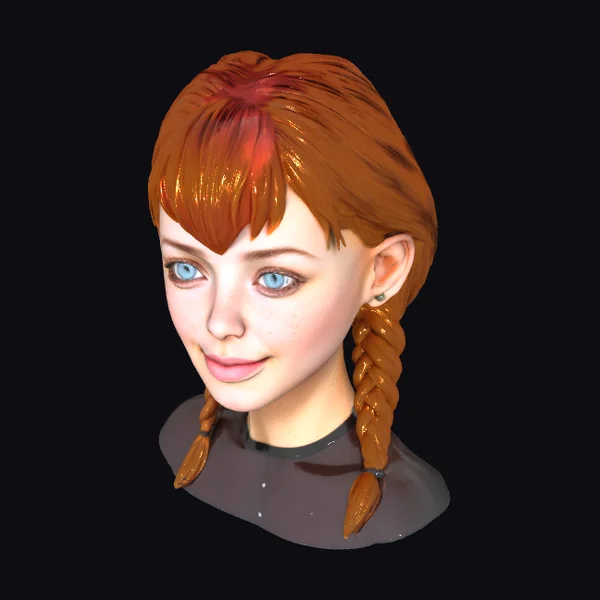 Girl with Braided Hair