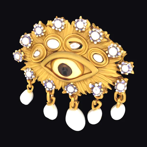 Golden Eye Brooch