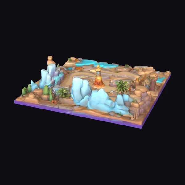 Desert Oasis Landscape