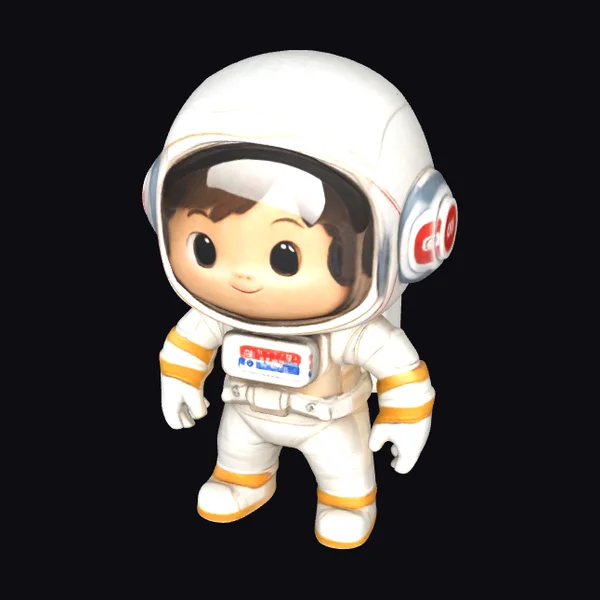 Cartoon Space Explorer Kid