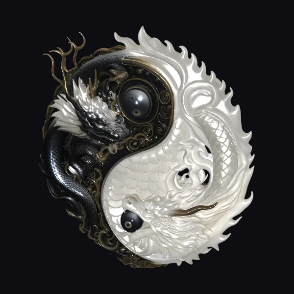 Dragon Yin Yang Symbol