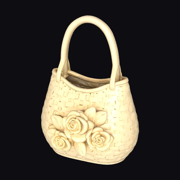 Woven Rose Handbag