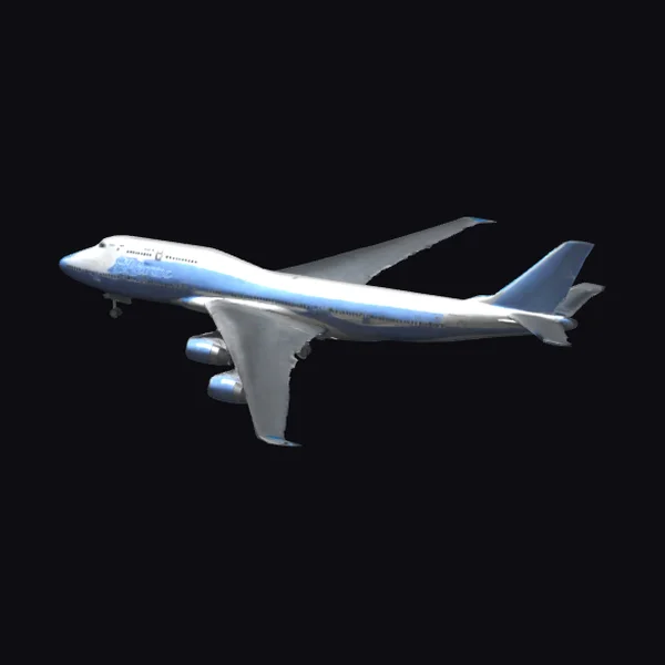 Large Blue Passenger Jet