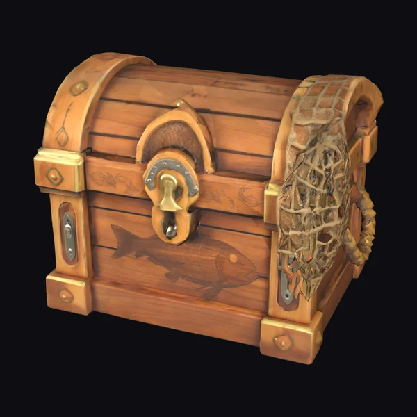 Wooden Fishing Treasure Box